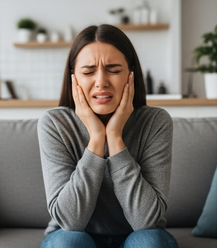Women image in tooth pain - Emergency dentist Doncaster
